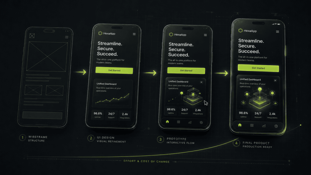 Wireframes of app project
